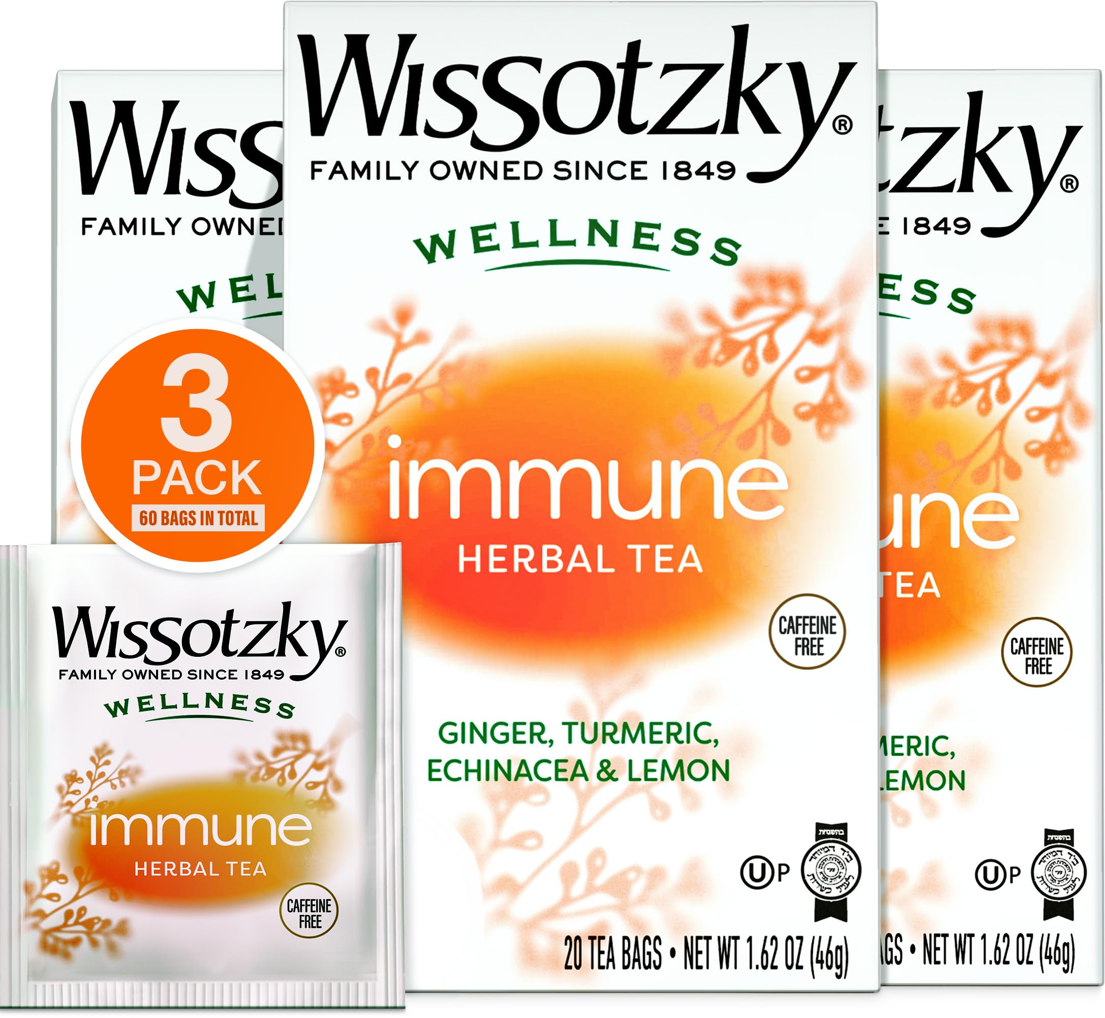 Amazon.com : Wissotzky Wellness Immune Herbal Tea, (3 Pack - 60